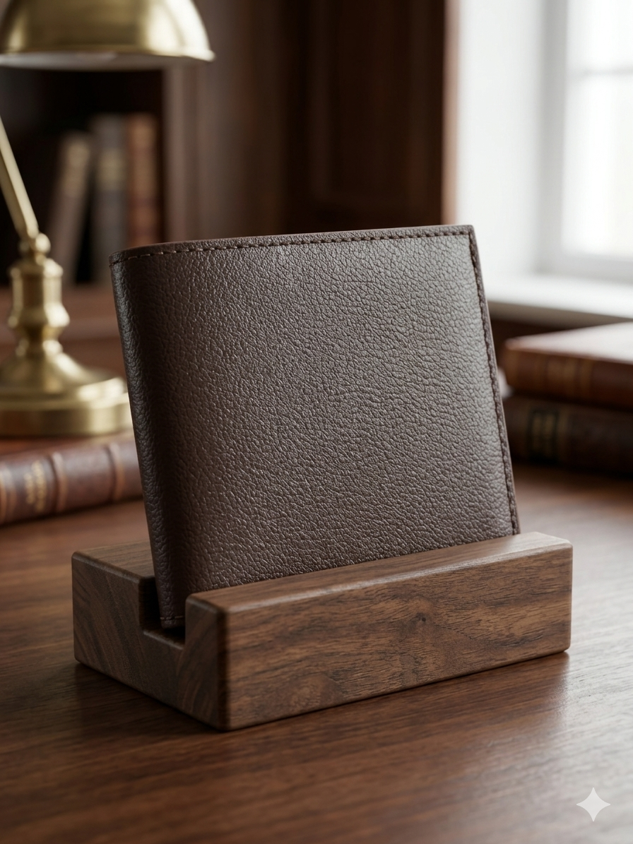 Classic Brown Leather Bifold Wallet – Inspirational Edition