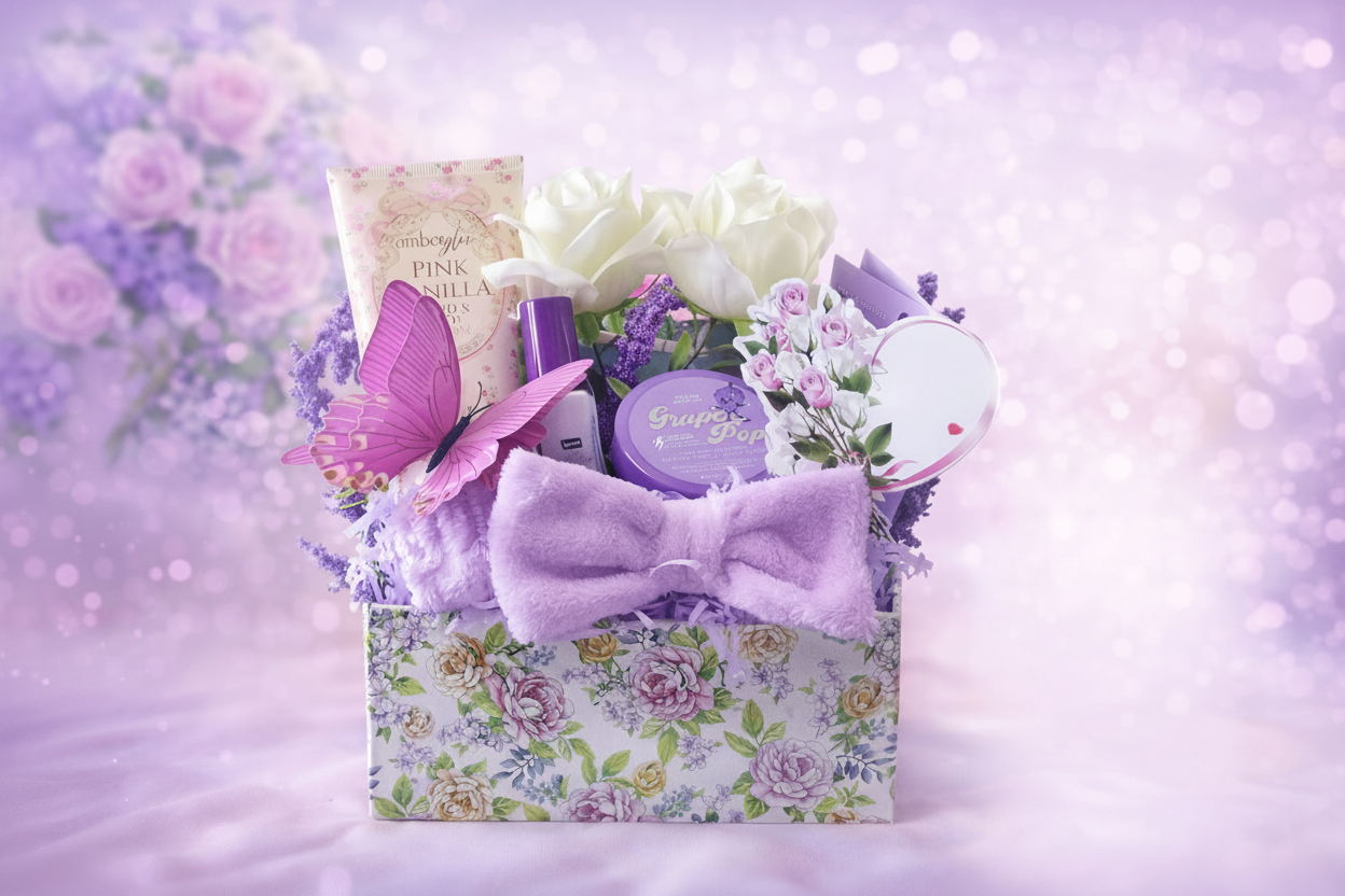 Lavender Bloom Basket (Medium size gift box)