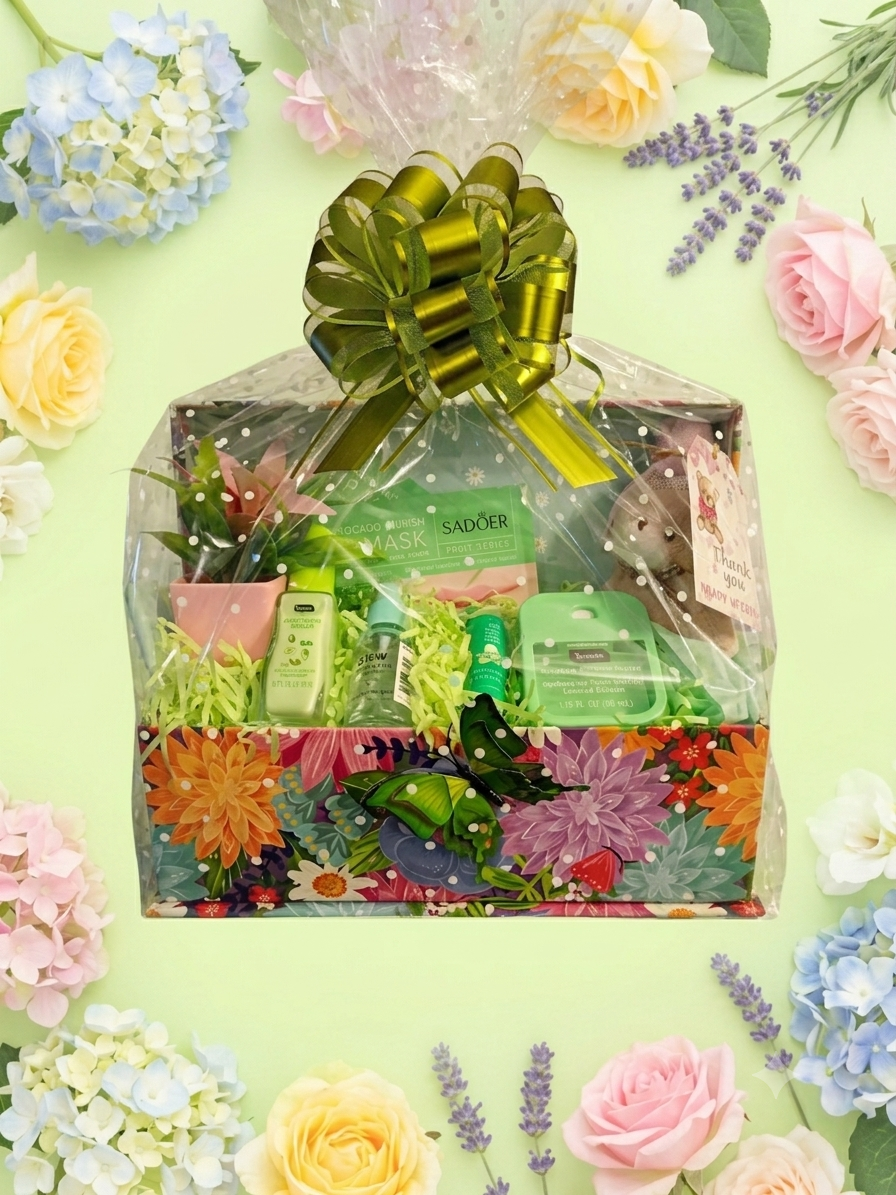 Summer Bloom Mint & Moss pamper gift box