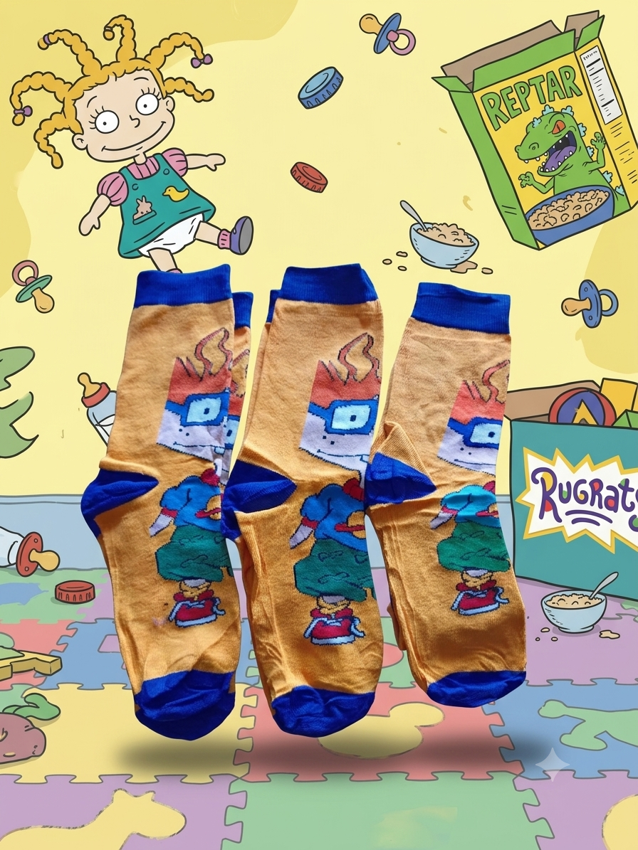 "Retro Rugrats socks"