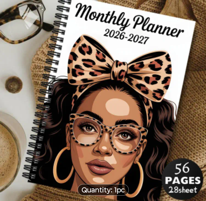 Monthly Planner 2026-2027 | Leopard Print Boss Lady