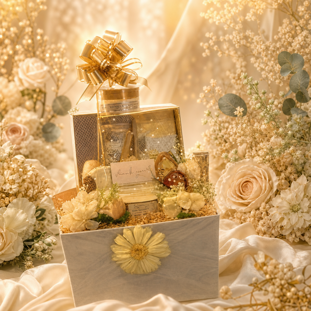 "Vanilla Bloom Thank-You Basket"
