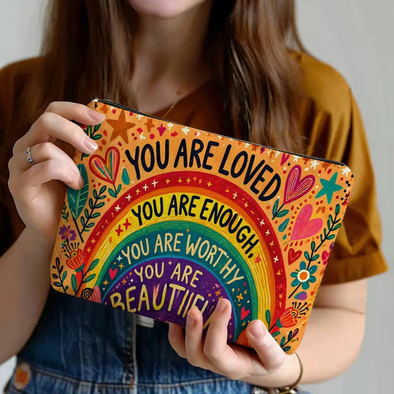 "You are loved cosmetic bag"