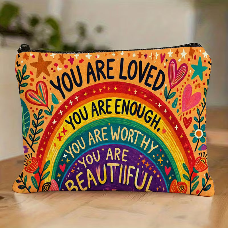 "You are loved cosmetic bag"