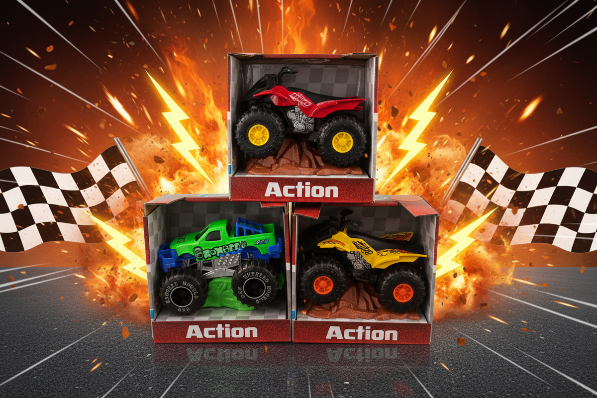 Action Turbo Wheels – ATV & Monster Truck Toy | Kids Vehicle Set
