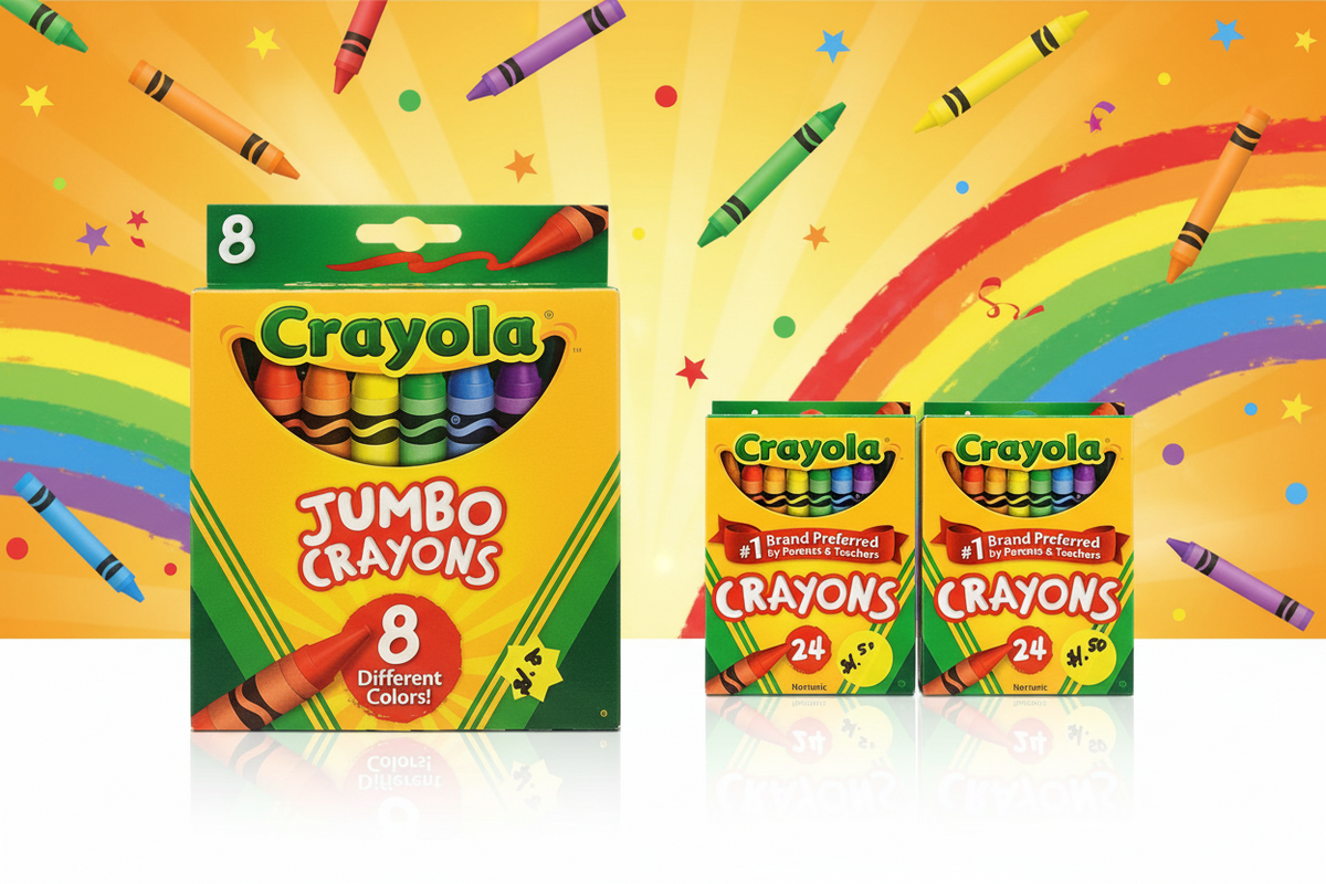 Crayola Crayons – Jumbo 8-Pack & Classic 24-Pack