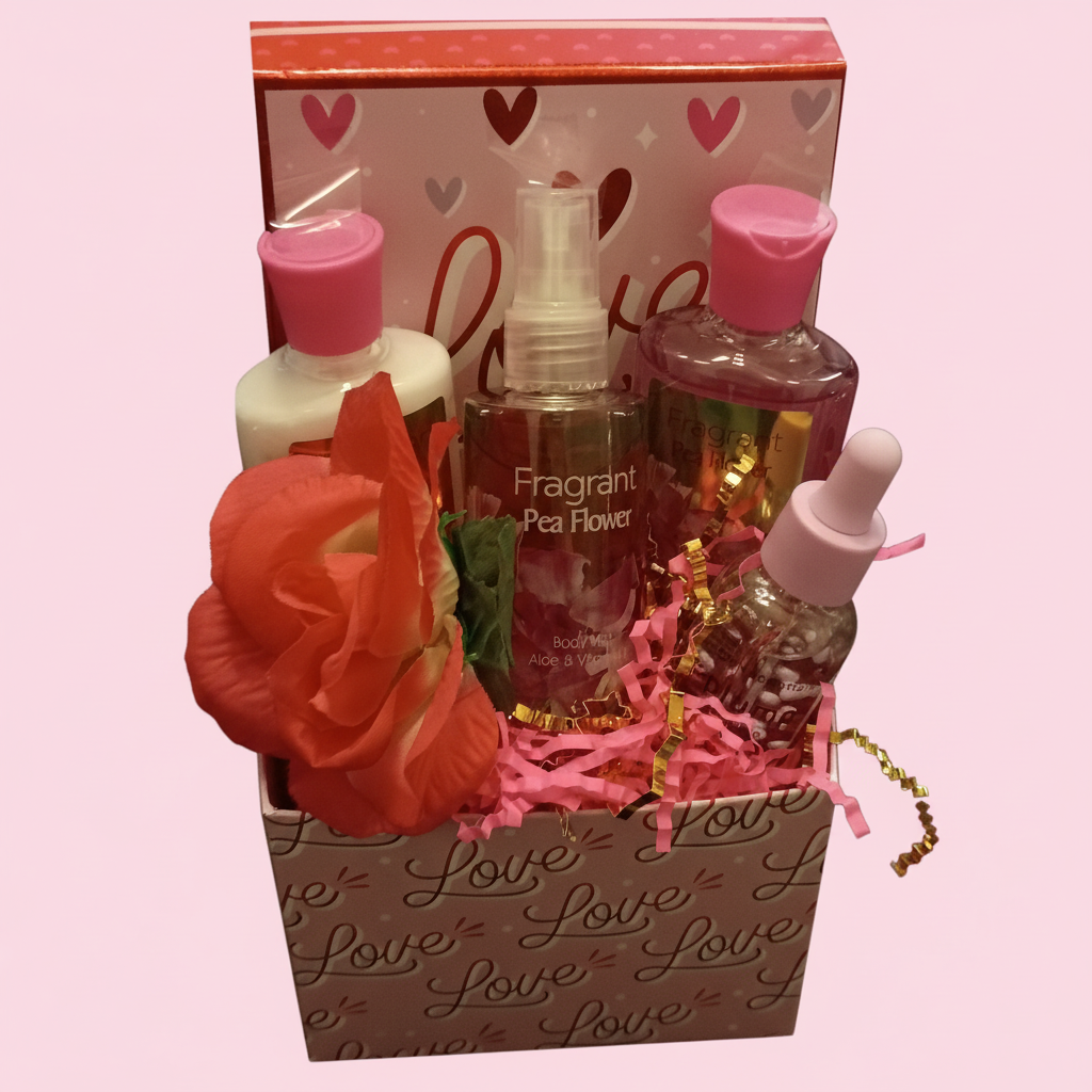 "Fragrant Pea Blossom Glow Gift Basket
