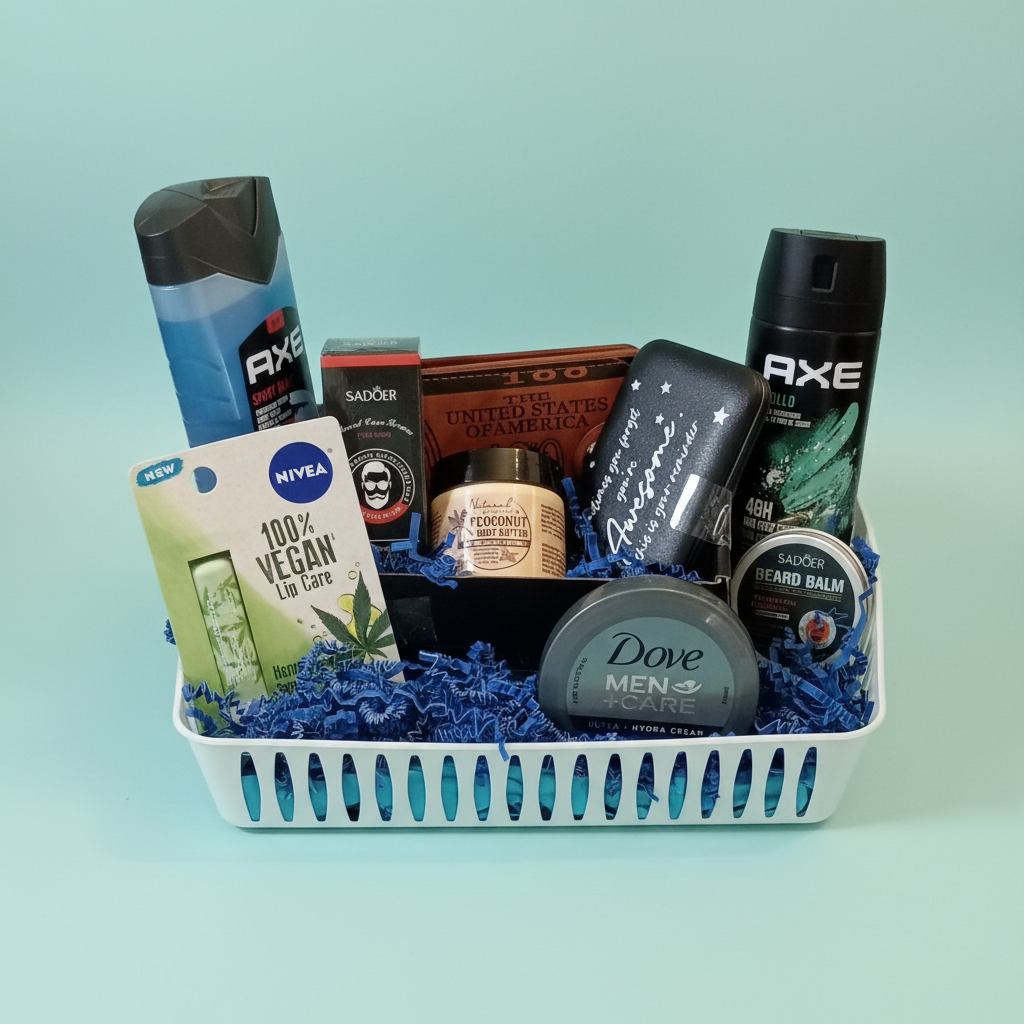 "Gentleman's Everyday Essentials Gift Basket"