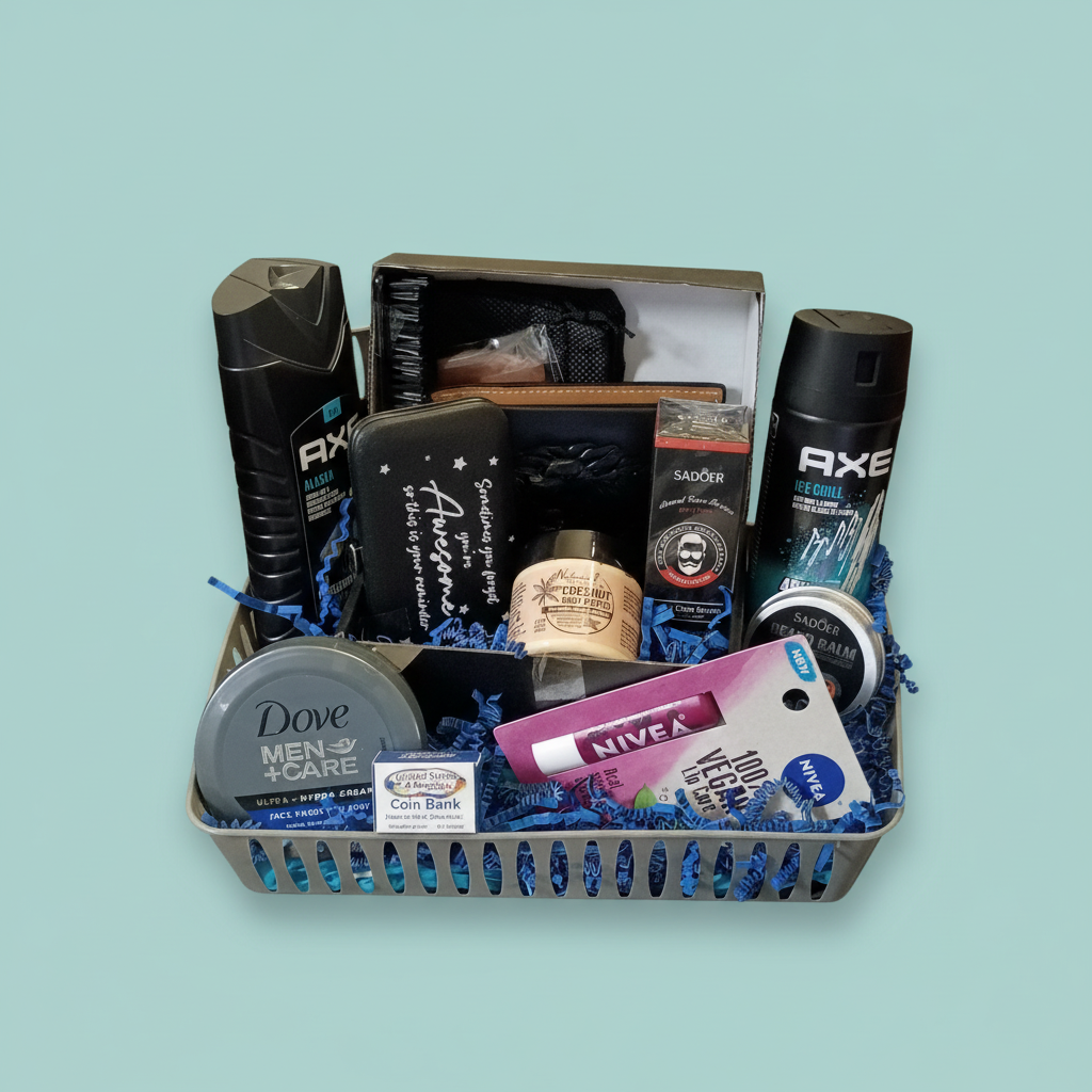 "Gentleman's Everyday Essentials Gift Basket"